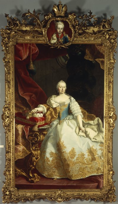 Portrait of Empress Maria Theresa with Joseph II as a Child by Martin Meytens the Younger